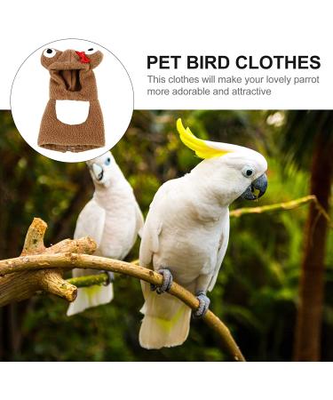 Balacoo Frog Pet Bird Hoodie - Christmas Parrot Costume Jumpsuit for Winter Warmth | Ideal for Parakeet, Cockatiel, Conure, Cockatoo | Brown S - Buy Online on GoSupps.com