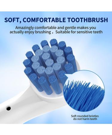Oral B Electric Toothbrush Soft Bristle Replacement Heads - Gentle & Sensitive Gums - 8 Count with Hygienic Covers - Compatible with Oral B - Sensitive Clean (1 Pack) - Buy Online on GoSupps.com