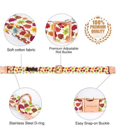 Aring Pet Dog Halison - Autumn Maple Leaf Collar with Removable Flower | Perfect Gift for Small Medium & Large Dogs - Buy Online on GoSupps.com