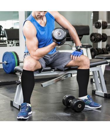 Graded Compression Socks 20-30 mmHg for Men & Women | Boost Endurance & Blood Circulation - Perfect for CrossFit Athletics Travel & Nurses - S/M Black - Buy Online on GoSupps.com