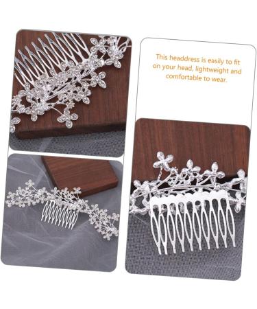 FRCOLOR Rhinestone Alloy Hair Comb Bridal Hair Comb Bridal Flower Hair Comb Rhinestone Headpiece Rhinestone Hair Accessories Wedding Headpiece Wedding Headdress Wedding Flower Hair Comb - Buy Online on GoSupps.com