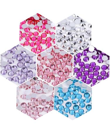 3000 Pieces SS6 2mm Flatback Rhinestones Clear Glass Round Gems Crystals for Nail Art DIY Crafts Clothes Shoes Bags (Aqua Blue) - Buy Online on GoSupps.com