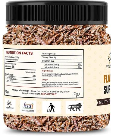 Hungry Harvest Flakes Supari| Raw Unflavoured Flakes Supari 250 gms Mouth Freshener_Packing May Vary - Buy Online on GoSupps.com
