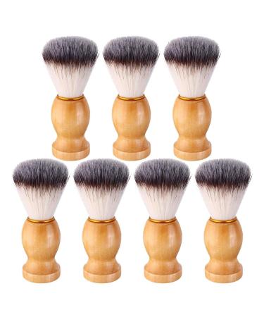 Fzzuzdlap Shaving Brush for Men Wooden Handle Salon Tools Handmade Shaving Brush Wooden Handle 7pcs