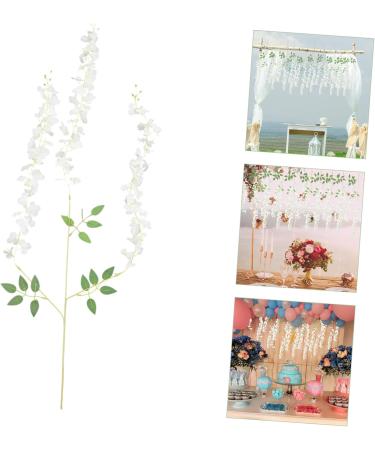 Zerodeko 60 Pcs Simulated Violet Faux Hanging Flower House Plants Artificial Outdoor Flowers Artificial Wisteria Rattan Decor Hanging Wall Flower Pendant Plastic Indoor Accessories White - Buy Online on GoSupps.com