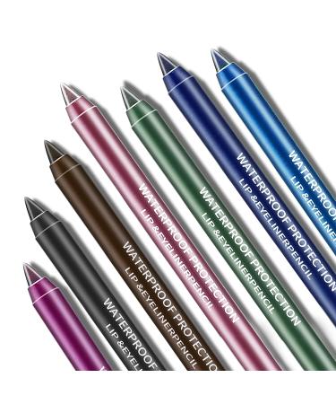 Boobeen Colorful Gel Eyeliner Pencil Set | Waterproof Matte Metallic Eyeliner Pen for Women Dark Purple - Buy Online on GoSupps.com