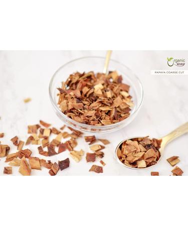 Organic Way Dried Papaya Coarse Cut - 1 Pound | Organic, Kosher, Raw, Vegan, Non-GMO, Gluten-Free | USDA Certified | Sri Lankan Origin - Buy Online on GoSupps.com