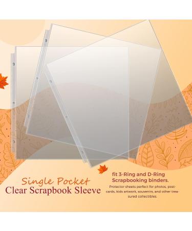 50 Pack 12.25x12.25 Clear Sheet Protectors for Scrapbook Refill Pages - Top Loading, Archival Safe Plastic Sleeves for Documents and Photos - Buy Online on GoSupps.com