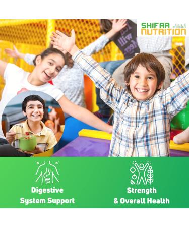 SHIFAA NUTRITION Halal Kids Gummy Vitamins | 45-90 Days Supply | Essential Vitamins C, D, Zinc, A, E, B6, B12, Biotin | Non-GMO & Vegetarian | Gluten-Free - Buy Online on GoSupps.com