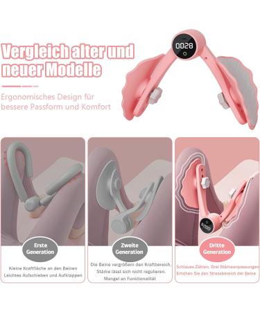 Buy Huyiwei Thigh Trainer & Pelvic Floor Trainer for Women - Starch Setting Intelligent Data Chip Home Legs Training Device - Pink - Buy Online on GoSupps.com