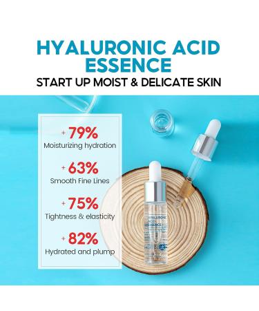 Hyaluronic Acid Serum 4D Hyaluronic Acid High Moisturizing Deep Hydration Essence Moisturizes Skin Strengthens Skin Barrier Reduces Wrinkles and Fine Lines Suitable for All Skin Types 0.5 Fl Oz - Buy Online on GoSupps.com