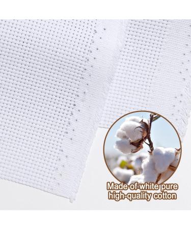 Anjmd 59x39 Inch 11 Count Aida Cloth White, DIY Cross Stitch Fabric for Home Embroidery - Buy Online on GoSupps.com