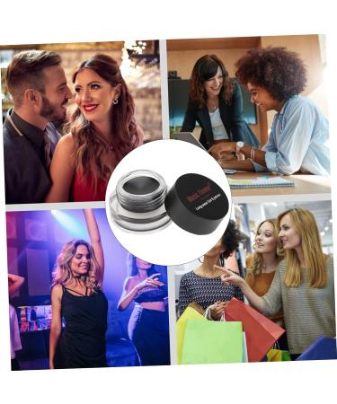 FOMIYES 2pcs Eyeshadow Dark Brown Eyeliner Black Eye Shadow Cream Liquid Eyeliner Water Proof Eyeliner Brush - Buy Online on GoSupps.com