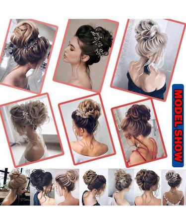 XXL Hair Part Extensions Bun Tie - Smooth Updos | 45g Gray to Bleach Blonde Hair Extensions for Women - Buy Online on GoSupps.com