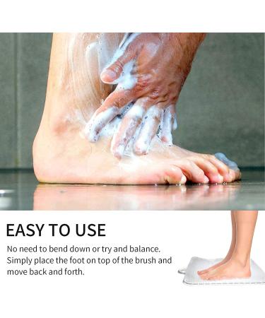 Newthinking Shower Foot Scrubber Massager | Exfoliating Feet Spa with Suction Cup | Improve Circulation & Reduce Foot Pain | Clear White - Buy Online on GoSupps.com