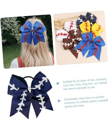 Ipetboom Softball Bow Hair Tie Barrettes for Girls Hair Scrunchies for Womens Hair Kids Hair Clips for Girls Softball Hair Ties Kids Hair Accessories Bow Tie Ribbon Child - Buy Online on GoSupps.com