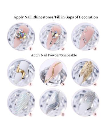 Nail Rhinestone Glue Gel Solid Nail Glue Gel Nail Glue Extra Strong Nail Builder Gel Nail Glue for Press on Nails Nail Bond Glue Soak Off Gel Clear No Wipe Adhesive Nail Extension Glue Nail Glue 5ml - Buy Online on GoSupps.com