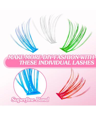 Individual Colorful Eyelashes - 320pcs Lankiz 20D C Curl 10-16mm Mix | DIY Cluster Lashes for Eyelash Extensions - Buy Online on GoSupps.com