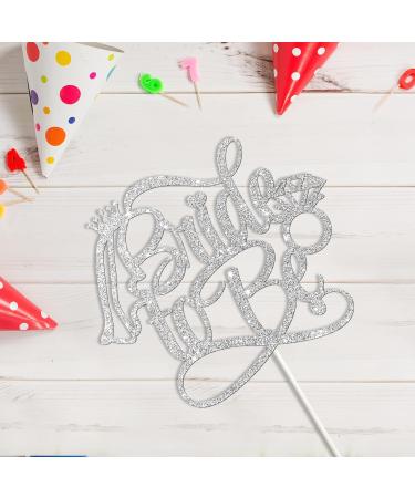 Tenhaisi Silver Glitter Bride to Be Cake Topper Bridal Shower/Wedding/Engagement Party Decorations Bridal Sign Wedding Party Supplies - Buy Online on GoSupps.com