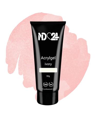 ND24 NailDesign Acrylic Gel Tube - Ivory - 30g