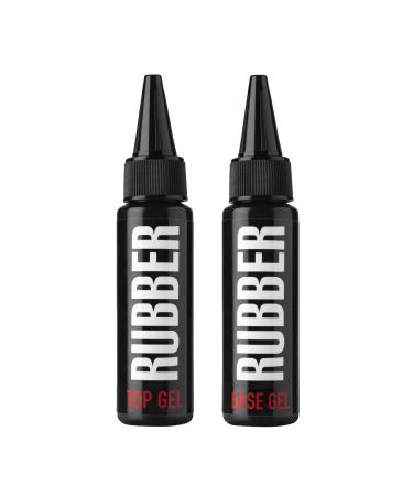 Kodi Professional Rubber Base Coat and Top Coat Gel Nail Polish UV LED Soak Off - Manicure Kit (2 * 30 ml)