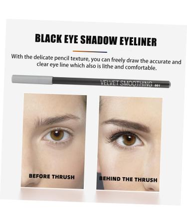 FRCOLOR 12pcs Black Eyeliner 1 Eyebrow Pencil Black Eyeliners Eye Beauty Pens Wooden Pole Eye Shadow Girl - Buy Online on GoSupps.com