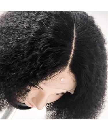 Lace Front Wigs for Black Women - 16 Synthetic Bob Kinky Curly Brazilian Remy Human Hair 150% Density Glued-Free - Buy Online on GoSupps.com