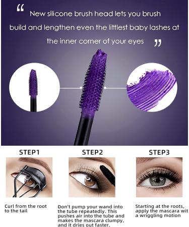 5D Brown Mascara Voluminous Waterproof-1Pcs Silk Fiber Tubing Mascara for Eyelashes Volume and Length Curling Eye Lash Longlasting Smudegproof Colored Mascara Liquid Lash Extensions Mascara for Women 02# Brown - Buy Online on GoSupps.com