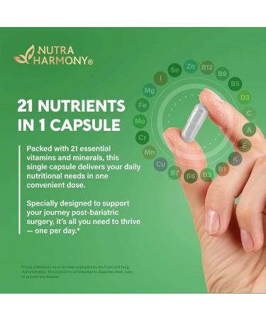 Bariatric Multivitamin - 45 mg Iron Supplements - Made in USA - for Women & Men - All-in-One 21 Essential Vitamins - Gastric Sleeve Support - Free of Sugar Gluten & Soy - 90 Capsules Once Daily 90 Count (Pack of 1) - Buy Online on GoSupps.com
