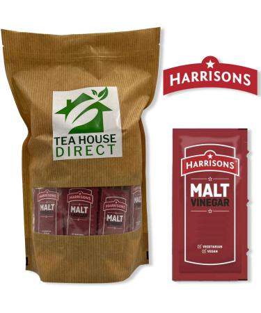 Harrisons Malt Vinegar Sauce Sachet | Suitable for Vegetarians and Vegan | Soya Garlic & Gluten Free | Distinctive Slightly Sweet & Malty Flavor | 350 Sachets - Buy Online on GoSupps.com