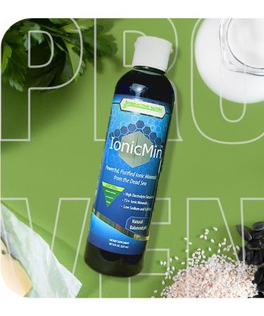 IonicMin - 73+ Purified Ionic Minerals from The Dead Sea | High Electrolyte, Low Sodium, Low Sulfate | Mineral Supplements - 8 fl. oz - Buy Online on GoSupps.com