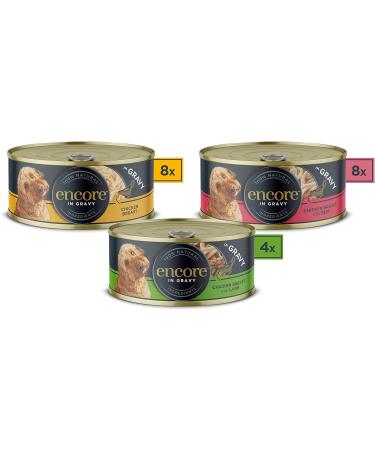 ENCORE 100% Natural Wet Dog Food Multipack Beef Steak Selection 156 g Tin Pack of 20 - Buy Online on GoSupps.com