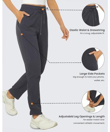 G4Free Women's Lightweight Athletic Studio Joggers Pants with Pockets - Deep Grey, Large - Buy Online on GoSupps.com