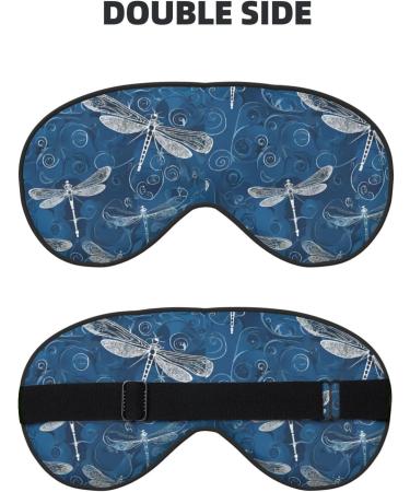 Buy Blue Dragonfly Sleep Mask Eye - Reusable Soft Blackout Eye Masks for Better Sleep | Travel Camping Essentials & Perfect Gifts for Him & Her - Buy Online on GoSupps.com