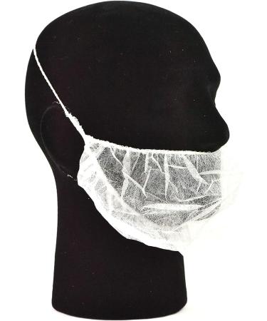 White Disposable Beard Net Covers with Elastic Bands Heavy Duty Beard Restraints Comfortable Protective Beard Masks Nonwoven Latex Free Spunbond Safe & Clean Work Environment 100 PC Beard Net Stretchable Fits All 100 Pieces - Buy Online on GoSupps.com