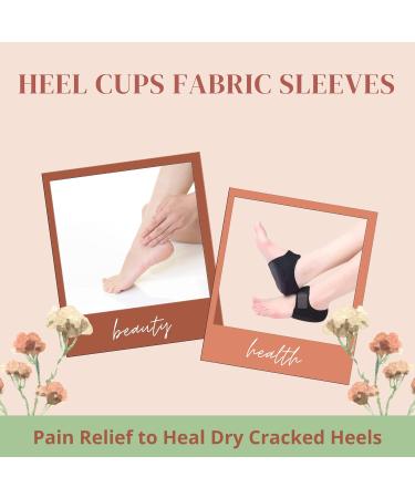 Buy Heel Cups Sleeves - Fabric Heel Cushions for Pain Relief | Support Plantar Fasciitis & Achilles Tendinitis | Men & Women - Large Blue - Buy Online on GoSupps.com