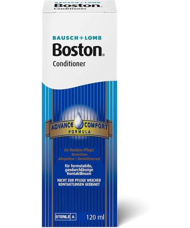 Bausch and Lomb Boston Conditioner - 120ml Storage Solution for Hard Contact Lenses | Single Bottle | International Shipping - Buy Online on GoSupps.com