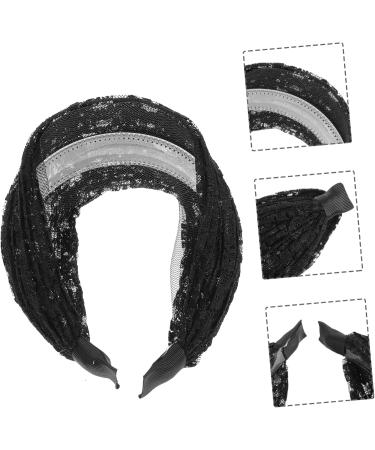 minkissy Wide Lace Headband Womens Fashion Headbands Hair Scrunchies for Women's Hair Black Girl Hair Accessories Black Headbands for Women Girl Headbands Girls Headband Women Headdress - Buy Online on GoSupps.com