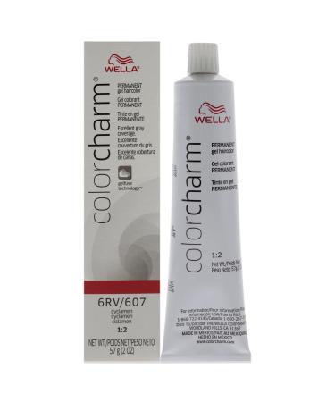 COLORCHARM Permanent Gel Hair Color for Gray Coverage 6RV Fiery Red