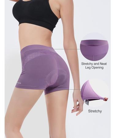 INBIKE Women's High Waist Padded Bicycle Underwear - Comfortable Cycling Briefs SW003 XL Purple - Buy Online on GoSupps.com