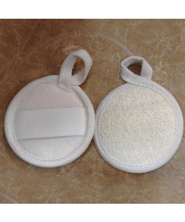 Natural Loofah Face Exfoliating Scrubber - 12 Pcs Organic Shower Pads for Smooth Glowing Skin - Men's & Women's Facial Cleansing Massage Brush - Buy Online on GoSupps.com