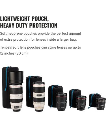 Tenba Camera Lens Pouch Soft Case 6x4.5 in. (15x11 cm) - Model 636-353 - Buy Online on GoSupps.com