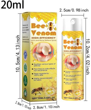 Filvczt Bee Venoms Treatments Spray Joint Care Spray Knee and Bone Pain Relief with Natural and Herbal Formula Nongreasy and Fast Absorbing 20 ml for Adults - Buy Online on GoSupps.com