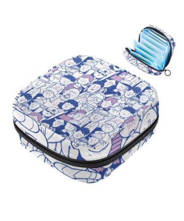 Storage bags for women's bandages portable menstrual pad pocket panty lips tampons women's bandages storage holder for women school office