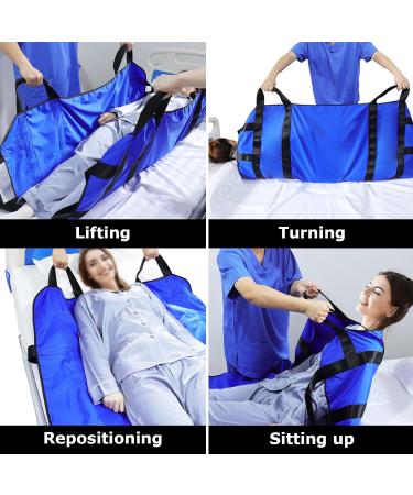 Lotchen Transfer Board for Patient Lifter Heavy-Duty Patient Transfer Board with 8 Handles Ideal for Elderly & Overweight Individuals (Blue 100x120cm) - Buy Online on GoSupps.com
