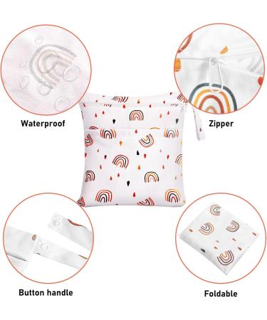 Dioxide Diaper Pocket & Wetbag | Waterproof Reusable Laundry Bag | Baby Wrap Pocket for Travel Swimming & Fitness - 2PC Rainbow Set - Buy Online on GoSupps.com