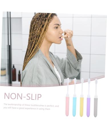 Partykindom 15-Pack Travel Toothbrushes - Collapsible & Compact Toothbrushes for Camping & Travel Accessories | Macaron Colors & Synthetic Fiber - Buy Online on GoSupps.com