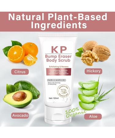Natural Exfoliating Body Scrub for Keratosis Pilaris - Skin-Friendly Treatment for Strawberry Legs - Best Body Scrub for Women - Buy Online on GoSupps.com