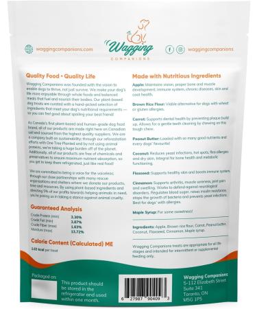 Wagging Companions Carrot Cake | Dog Treats | Plant-Based Human-Grade and Safe for All Dogs | Daily Greens for Dogs | Probiotic Prebiotic and Antioxidant | Bite Sized Biscuits - Buy Online on GoSupps.com