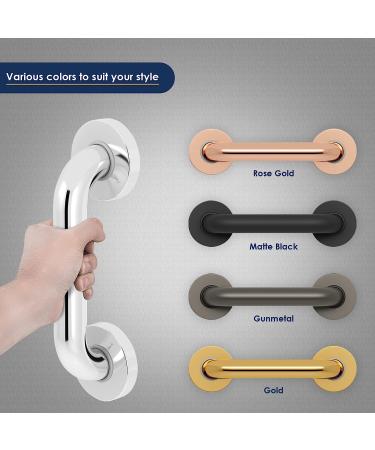 Evekare Premium Extra Strength 12 Grab Bar for Bathtubs & Showers | Stainless Steel White | ADA Compliant Handle for Elderly & Disabled - Buy Online on GoSupps.com